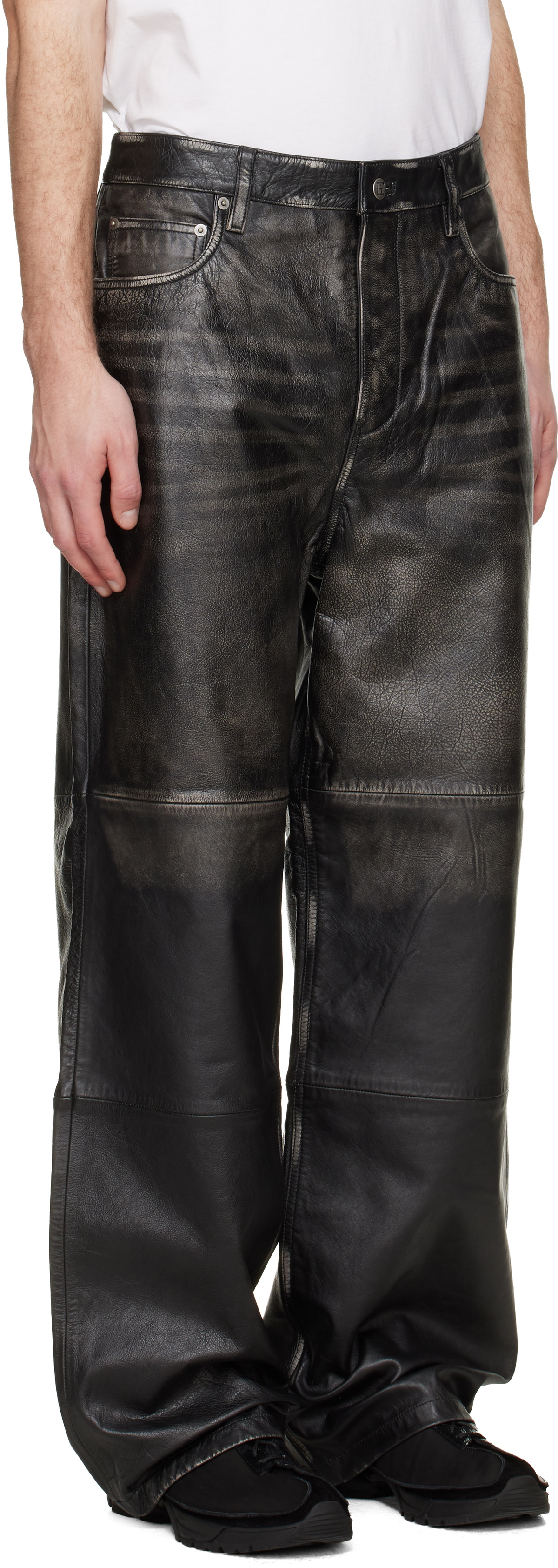 Ksubi Black Blackjack MAXX Leather Pants