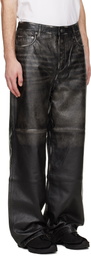 Ksubi Black Blackjack MAXX Leather Pants