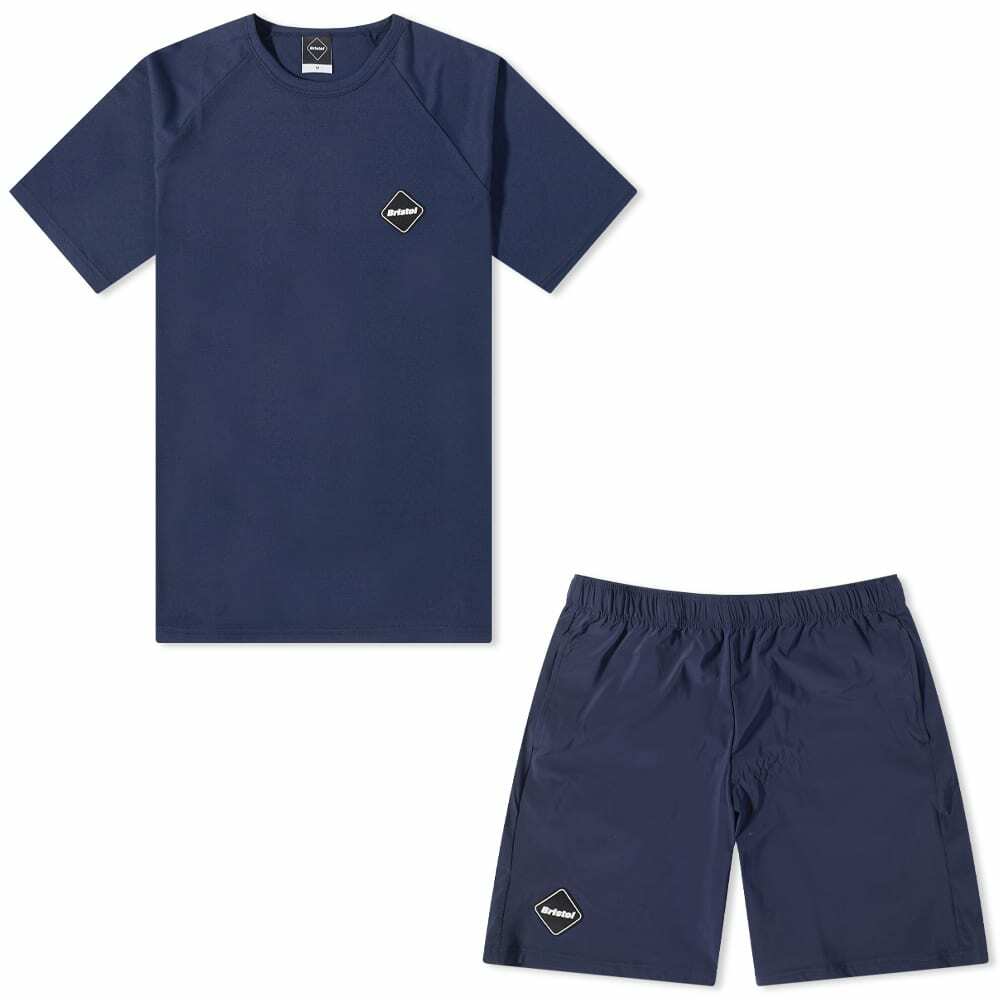 Photo: F.C. Real Bristol Men's FC Real Bristol Training T-Shirt And Short Set in Navy