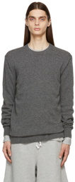 Comme des Garçons Shirt Grey Knit Lambswool Crewneck