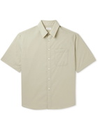 Lemaire - Crinkled Cotton-Blend Poplin Shirt - Green