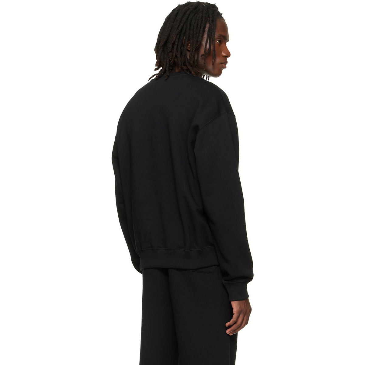 Jil Sander Black Cotton Crew-Neck Sweatshirt
