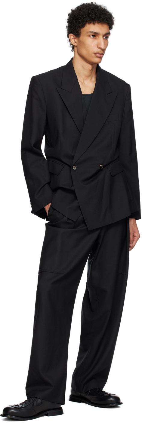 Marina Yee Black Wide-Leg Trousers