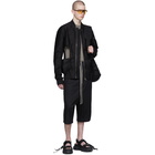 Rick Owens Drkshdw Black Shed Flight Bomber Jacket