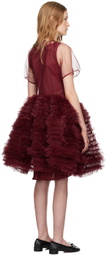 Molly Goddard Burgundy Kayako Minidress