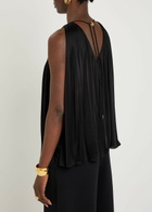 Loewe Halter Ruched Satin top Black