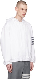 Thom Browne White 4-Bar Jacket