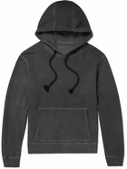 SAIF UD DEEN - Logo-Print Cold-Dyed Cotton-Jersey Hoodie - Black