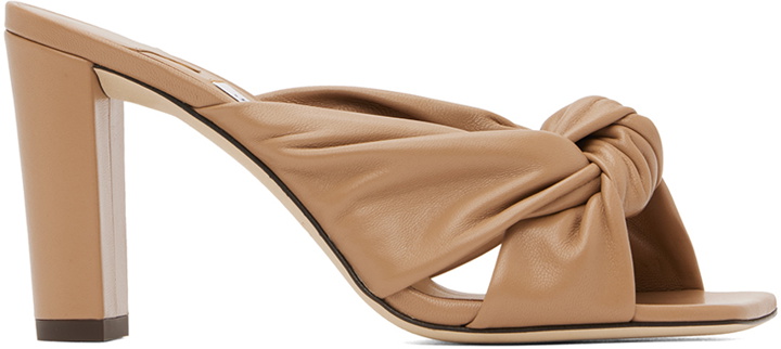 Photo: Jimmy Choo Beige Avenue 85 Mules