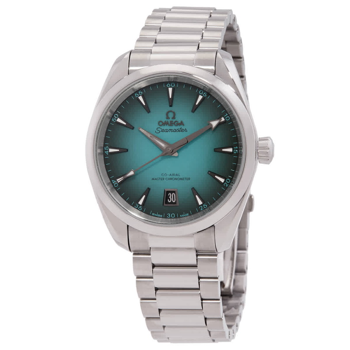 Photo: Omega Seamaster Automatic Chronometer Green Dial Mens Watch 220.10.38.20.03.005