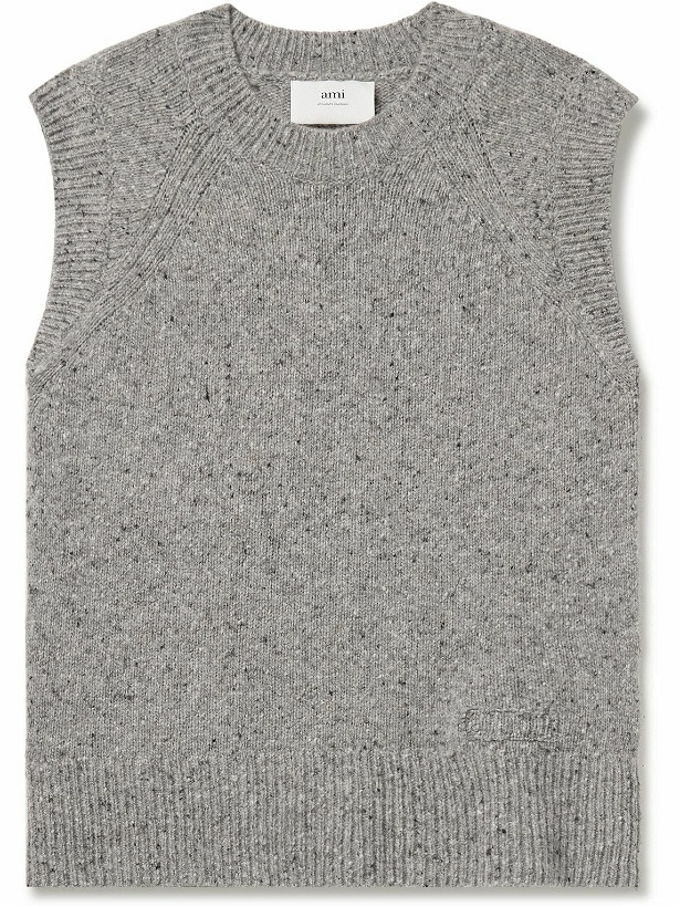 Photo: AMI PARIS - Virgin Wool-Blend Sweater Vest - Gray