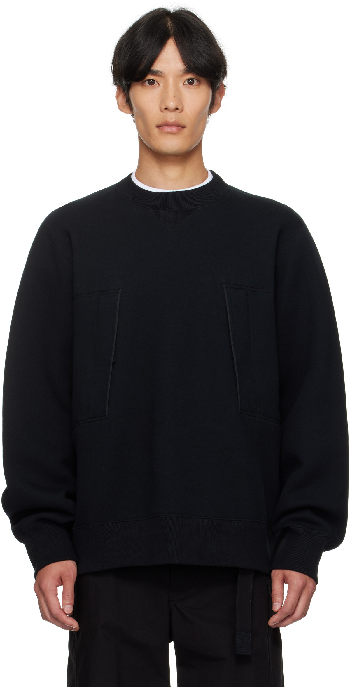 スウェット・トレーナー sacai 2403418M 001 Sweatshirts Black Sacai WTAPS Sweatshirt | Black | FARFETCH