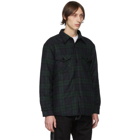 Noon Goons Blue and Green Tartan Mullen Shirt Jacket