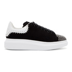 Alexander McQueen SSENSE Exclusive Black Suede Studded Oversized Sneakers