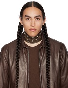 Rick Owens Brown Leather Choker