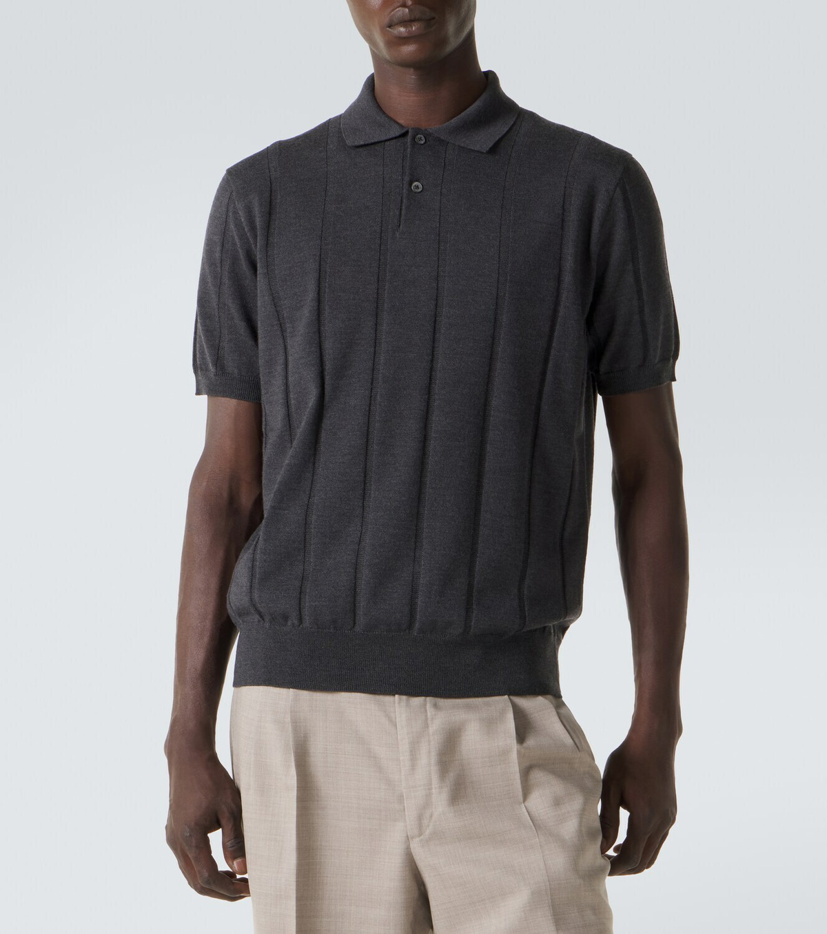 Canali Virgin wool polo sweater