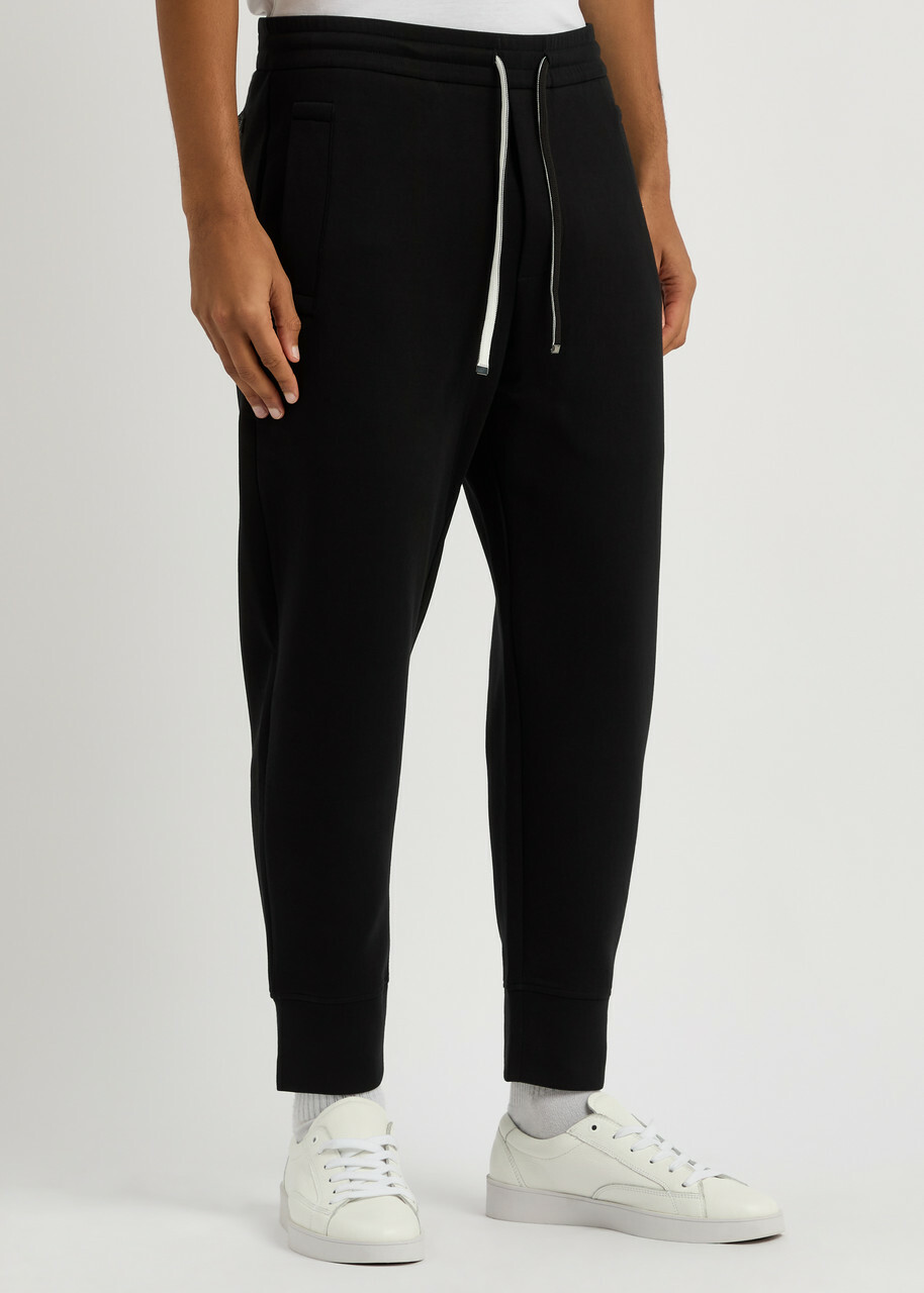 Emporio Armani Stretch-jersey Sweatpants Black