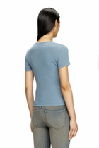 Diesel T-shirt with D logo patch - T-Shirts Womens in Blue