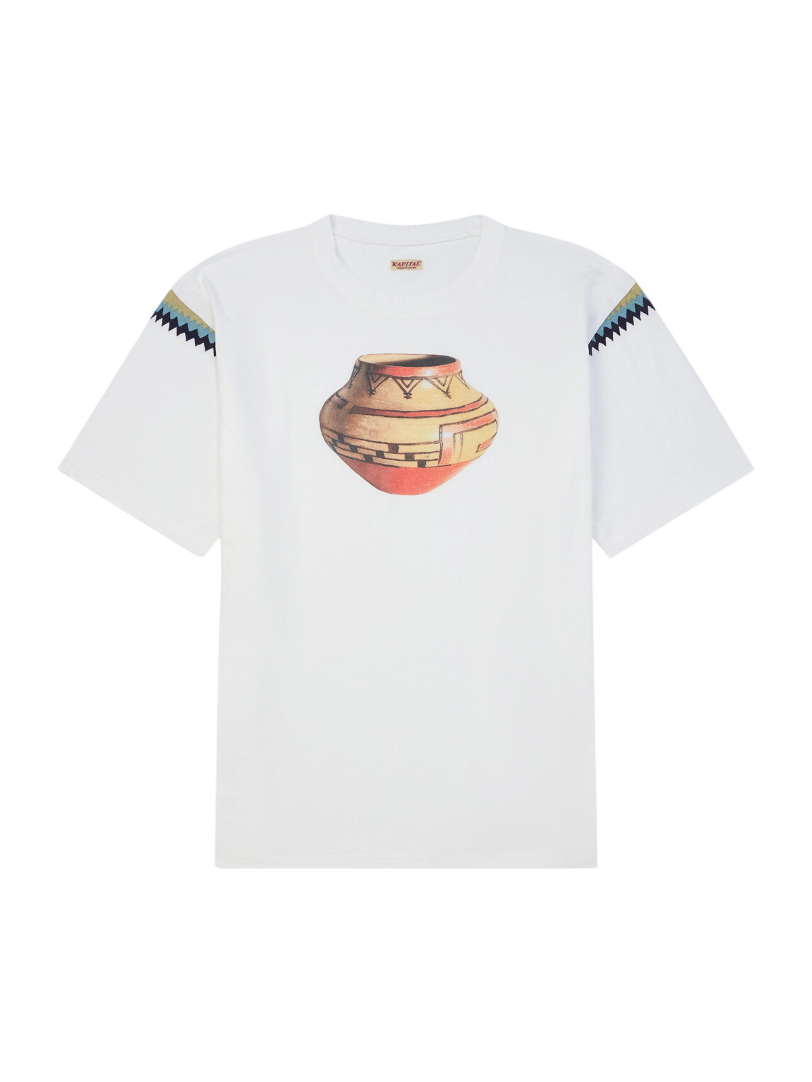 KAPITAL - KAPITAL カラフルミシンイラスト Tシャツ KAPITAL - Printed Cotton-Jersey T-Shirt - White KAPITAL