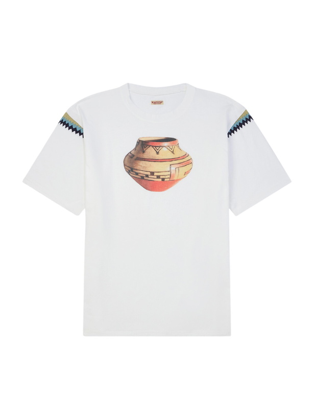 Photo: KAPITAL - Printed Cotton-Jersey T-Shirt - White