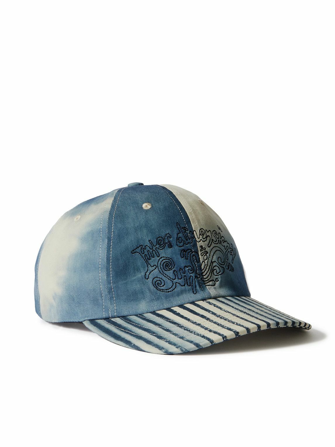 The Elder Statesman - Silvano Dual Logo-Embroidered Tie-Dyed Cotton-Twill Baseball Cap