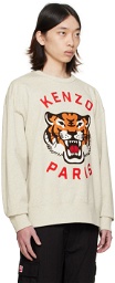 Kenzo Gray Kenzo Paris Lucky Tiger Sweatshirt