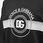Dolce & Gabbana Men's Band Logo Crew Neck Sweat in Black