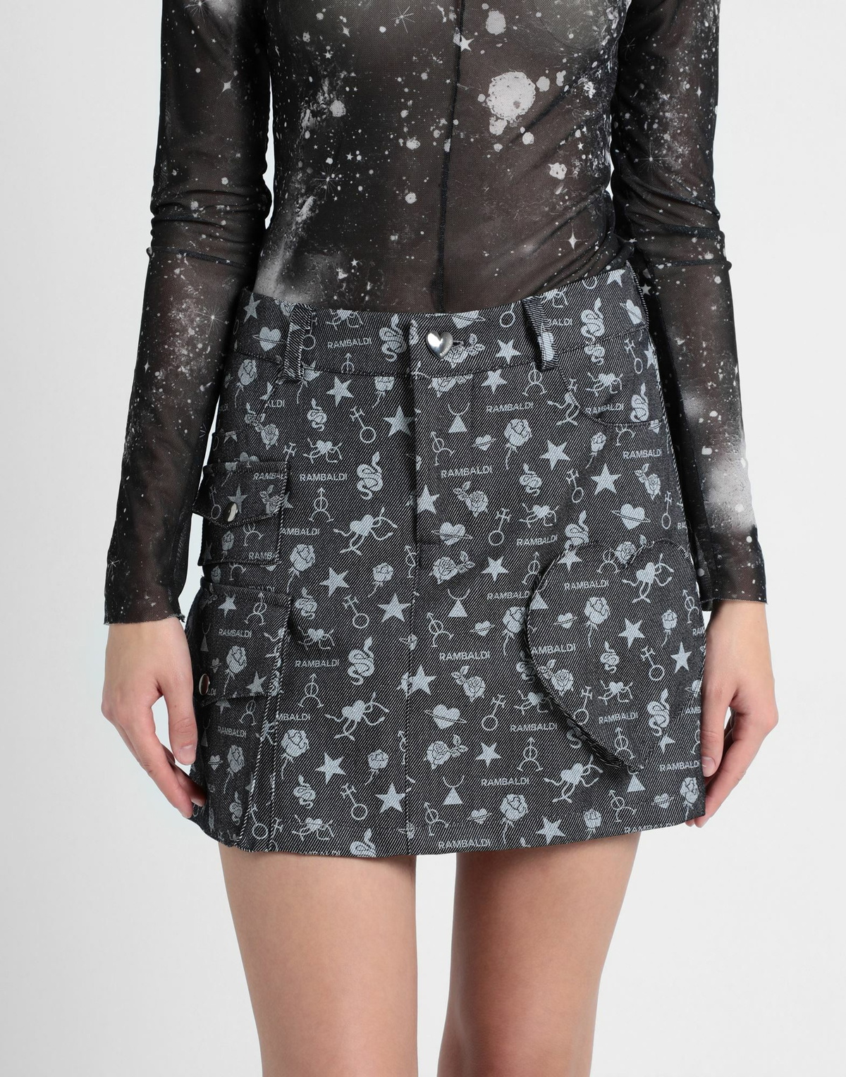 Marco Rambaldi Womens Denim skirt in Blue