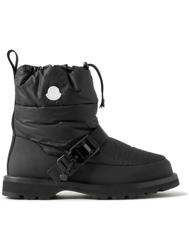 Photo: Moncler Genius - HYKE Rubber-Trimmed Quilted Shell Snow Boots - Black
