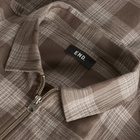 END. Men's Border Shirt in Dark Sand Check