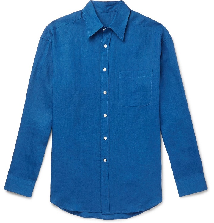 Photo: Anderson & Sheppard - Linen Shirt - Blue