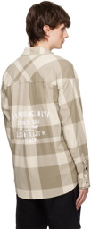 Izzue Beige Check Shirt