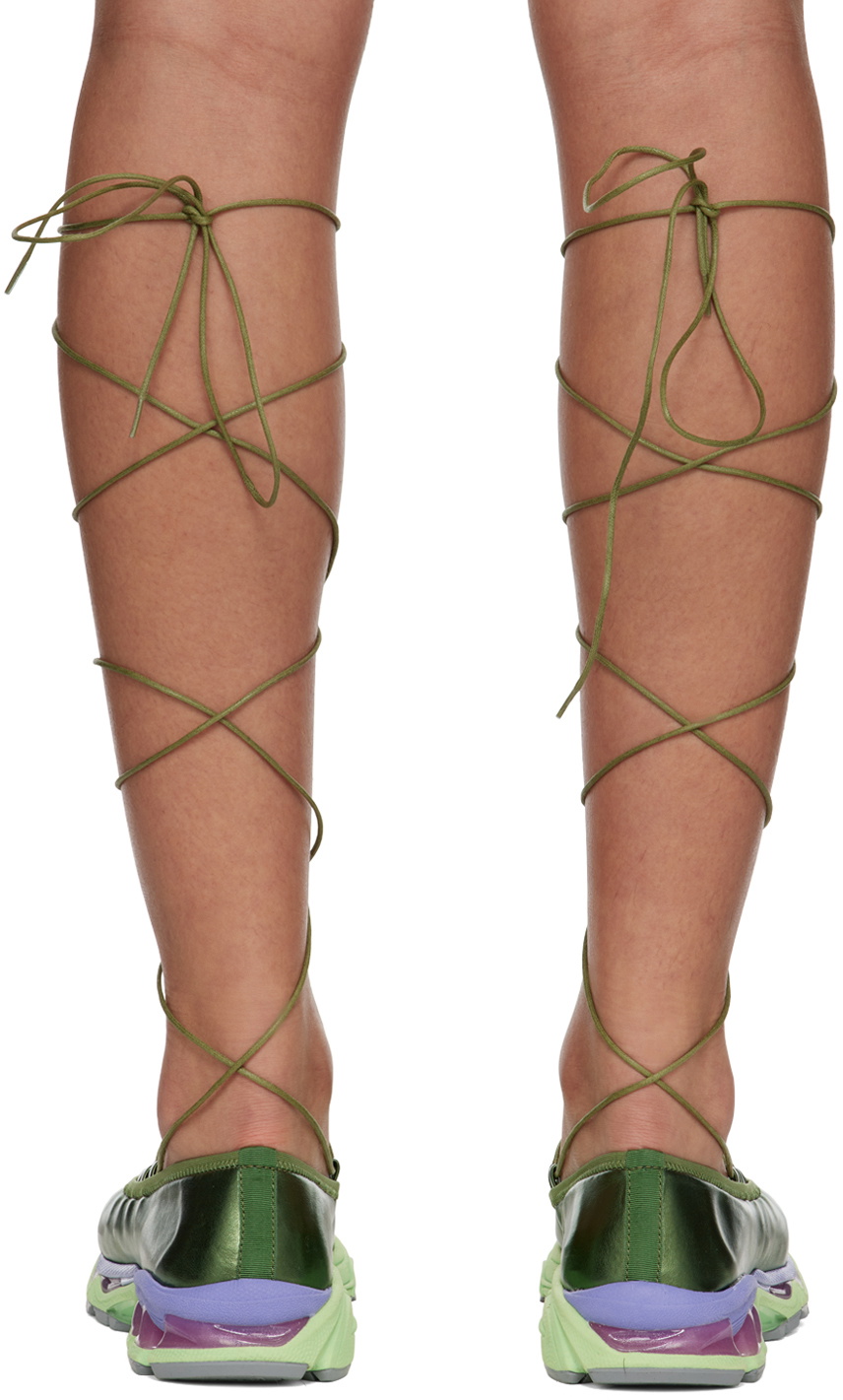 Kiko Kostadinov Green Hybrid Ballerina Flats Kiko Kostadinov