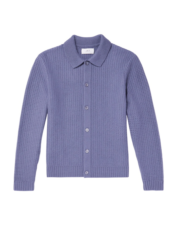 Photo: Mr P. - Textured Wool and Cashmere-Blend Overshirt - Blue