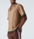 Gucci Logo silk bowling shirt
