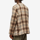 Engineered Garments Workaday Men's Engineer Jacket in Khaki/Brown Heavy Plaid