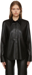 Nanushka Black Naum Vegan Leather Shirt