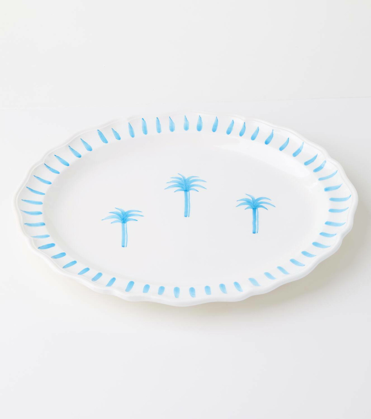 Les-Ottomans Palms painted ceramic tray