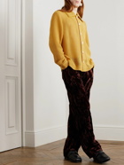 Séfr - Fringed Crochet-Knit Cotton-Blend Overshirt - Yellow