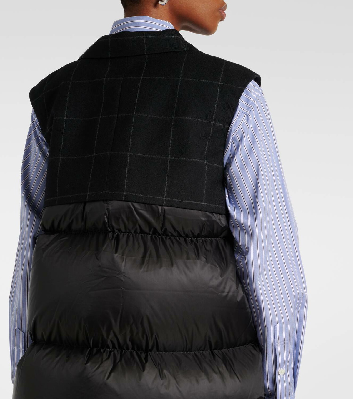 【sacai】関税込☆Checked down-paneled wool vest Sacai Checked down-paneled wool vest Sacai