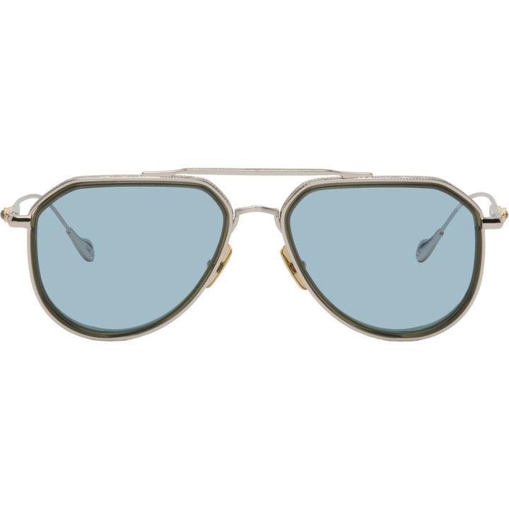 Photo: Cutler and Gross Silver The Great Frog Edition Triumph Aviator Sunglasses