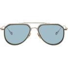 Cutler and Gross Silver The Great Frog Edition Triumph Aviator Sunglasses