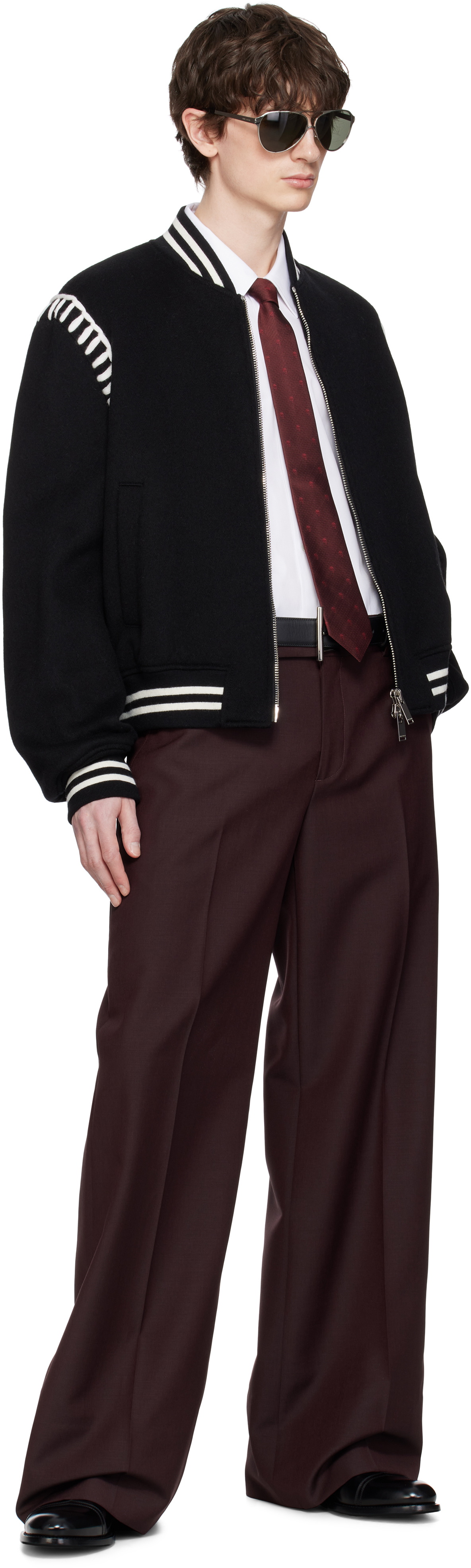 McQueen Black T-Bar Hip Belt