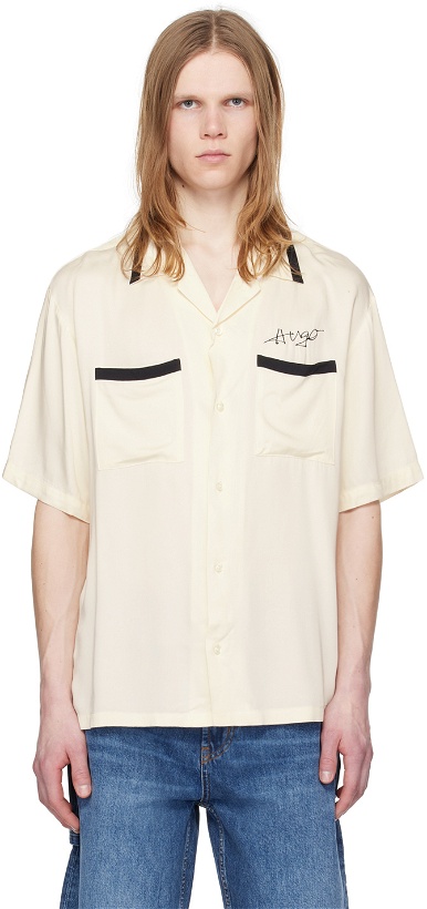 Photo: Hugo Off-White Embroidered Shirt