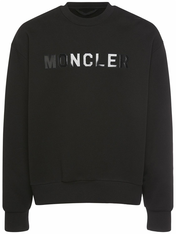 Photo: MONCLER - Logo Brushed Cotton Sweatshirt
