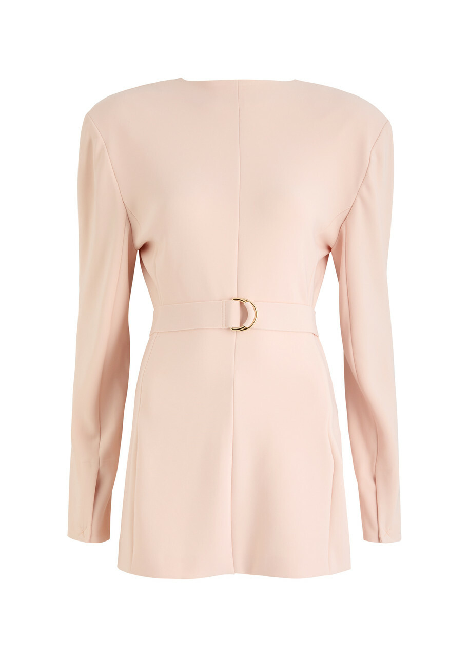 Norma Kamali Shoulder Pad Stretch-jersey Jacket Light Pink
