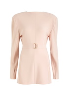 Norma Kamali Shoulder Pad Stretch-jersey Jacket Light Pink