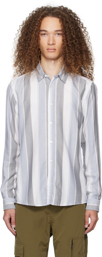 Photo: BOSS Blue Striped Shirt