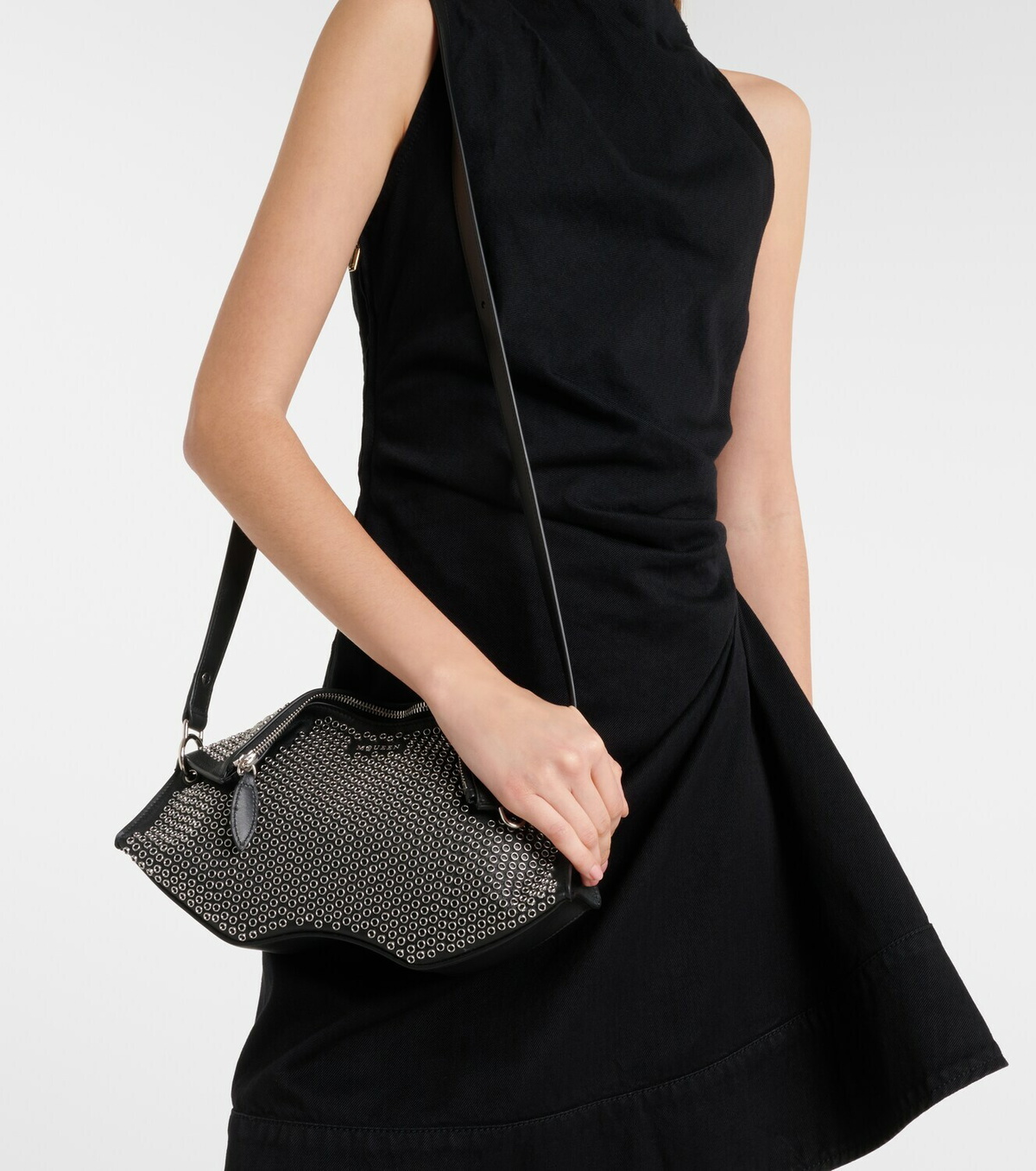 McQueen Manta embellished leather tote bag