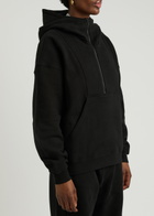 Saint Laurent Panelled Half-zip Hooded Cotton Sweatshirt Black